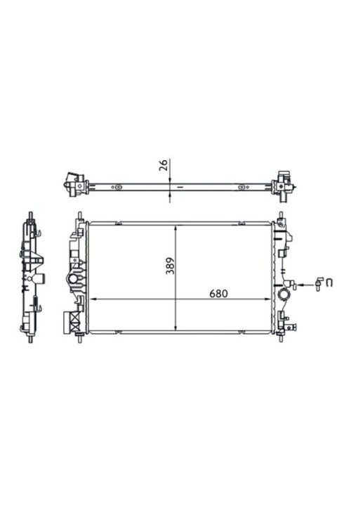 SU RADYATÖRÜ ASTRA J 10>15 ZAFIRA C 12>19 1.6-1.7-2.0 CDTI DTH-DTL-DTJ