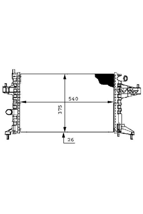 SU RADYATÖRÜ OPEL CORSA C 1.4 1.8 00 >COMBO 1.6 1.6CNG 01 >TIGRA 1.8 04 > MT AC NAC MEKANİK 539x378x24 95513833-9196689