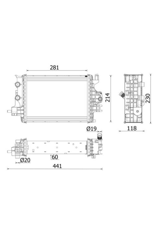 TURBO RADYATORU CLIO V 19> CAPTUR II 20> 1.5 BLUE DCI K9K EURO 6