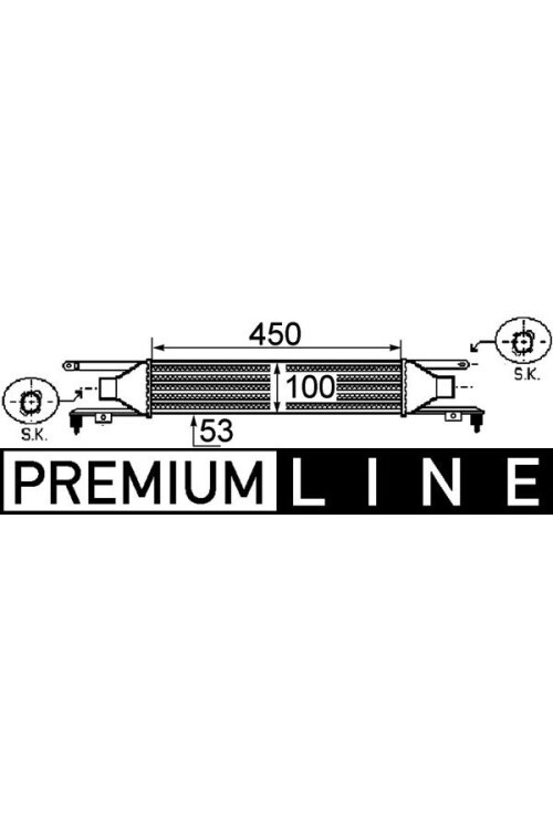 TURBO RADYATÖRÜ INTERCOOLER CORSA D 06> 1.3CDTI 90PS 450x100x52