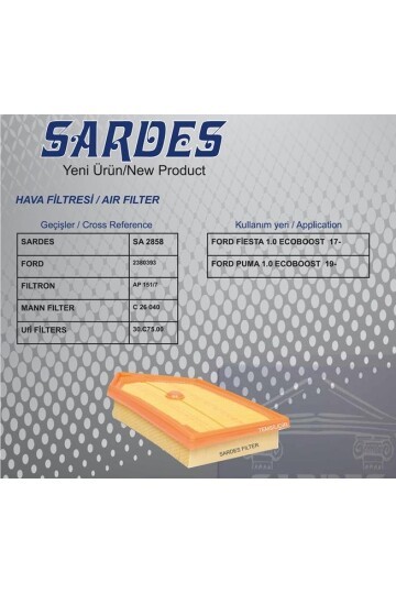 HAVA FİLTRESİ FORD FIESTA VII-PUMA 1.0L 20 >