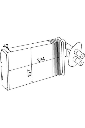 KALORİFER RADYATÖRÜ VW TRANSPORTER T4 1.9D-TD-2.0D-2.4D-2.5D-TD ÖN 234x157x42 A C