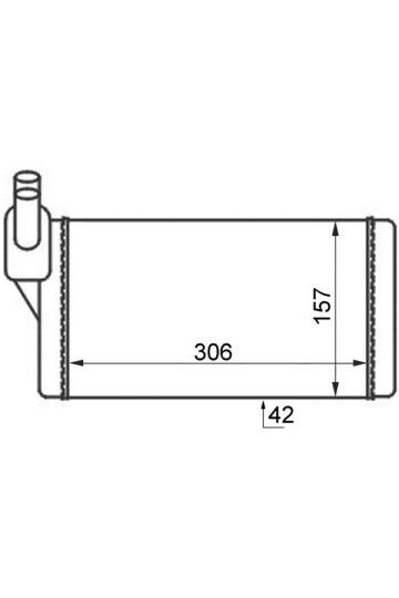 KALORİFER RADYATÖRÜ VW TRANSPORTER T4 1.9D-TD-2.0D-2.4D-2.5D-TD ARKA 306x157x42 AC /-
