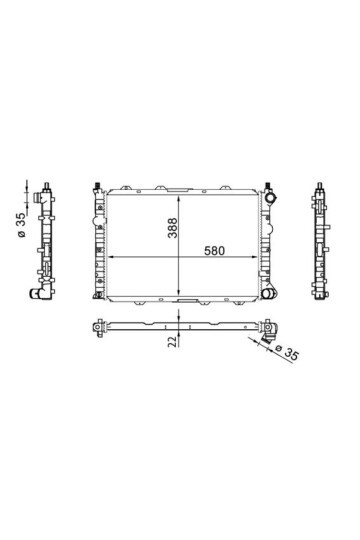 Kühlmittelkühler ALFA 147/156/GT. 3.2 GTA