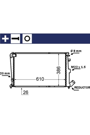Kühlmittelkühler CITROEN XANTIA