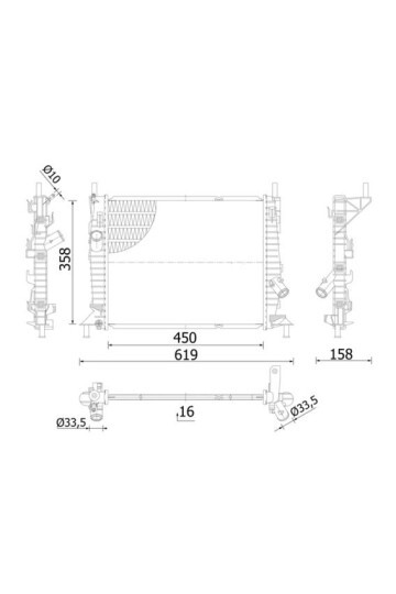 Kühlmittelkühler FORD FOCUS II / C-MAX