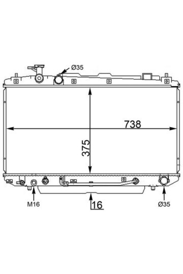 Kühlmittelkühler TOYOTA RAV 4 II 1.8/2.0