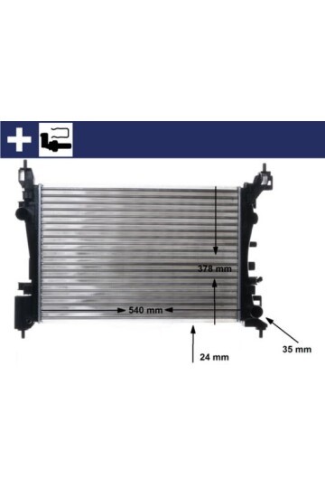 MOTOR SU RADYATÖRÜ OPEL CORSA D-CORSA E 1.2-1.4 A12XER A12XEL B12XEL A14XER B14XER 11> 540x378x23