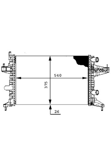 RADYATÖR CORSA C-COMBO-TIGRA 1.0-1.2-1.2 16V-1.4-1.4 16V AC KLİMASIZ MEK 540x378x23 1300236-9201955-25555161-24445162
