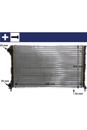 RADYATÖR DOBLO-DOBLO CARGO 1.4 10/05> 1.6-1.9D 01> MEK AC 648x398x26