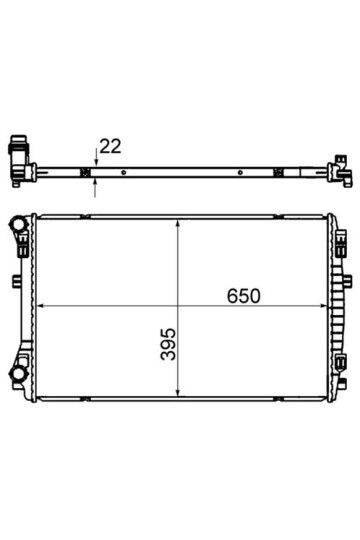 RADYATÖR GOLF VII-A3-LEON 1.2-1.4-1.6TDİ 12 > MEK 650x395x22