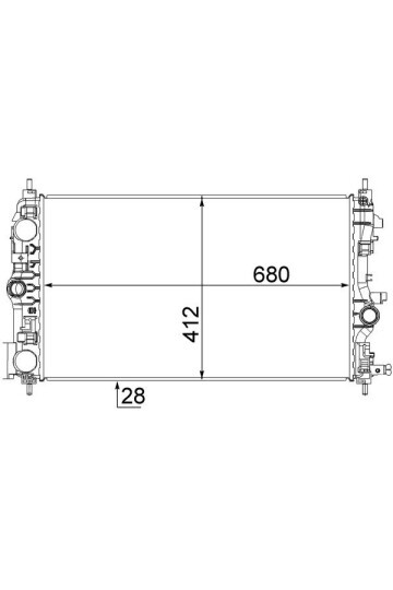 RADYATÖR INSIGNIA-ZAFIRA C 1.4 2011> MEK AC 680x412x28