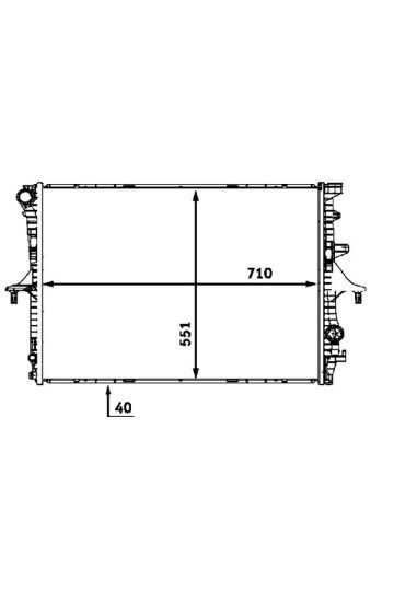 RADYATÖR TOUAREG 6.0 W12 05>TOUAREG 02>5.0 V10 TDI AC KLİMASIZ MEK OTOM 710x551x4 0