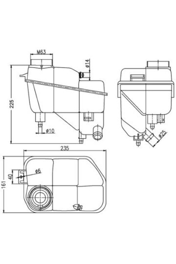 RADYATOR YEDEK SU DEPOSU MERCEDES C219 W211 S211