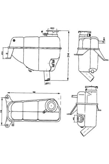 RADYATOR YEDEK SU DEPOSU MERCEDES E-CLASS W124 S124 C124 A124