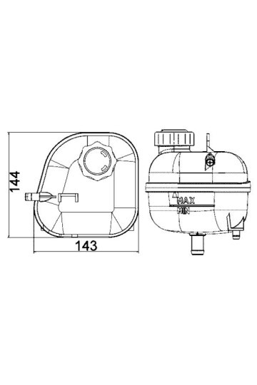 RADYATOR YEDEK SU DEPOSU MINI R50 R52 R53