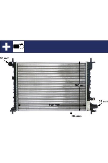 SU RADYATÖRÜ BENZINLI KLIMALI AC FIESTA/KA 1.4/1.6 BENZ 1995-2002 CR 381 000S
