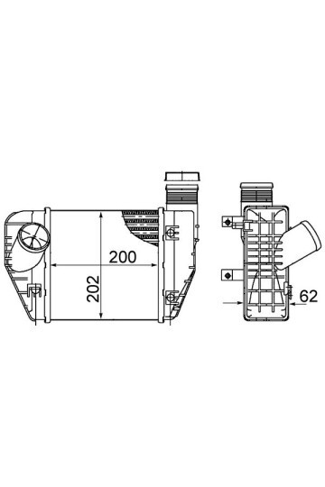 TURBO RADYATÖRÜ INTERCOOLER A6 4F5. C6 200x202x62