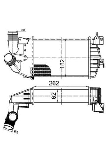 TURBO RADYATÖRÜ INTERCOOLER ASTRA H-ZAFIRA AL/PL/BRZ 262x181.5x62