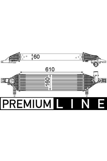 TURBO RADYATÖRÜ INTERCOOLER NISSAN QASHQAI 2 1.6 DCİ 11 > Tüm Teker.Çekişler İçi n 610x160x60