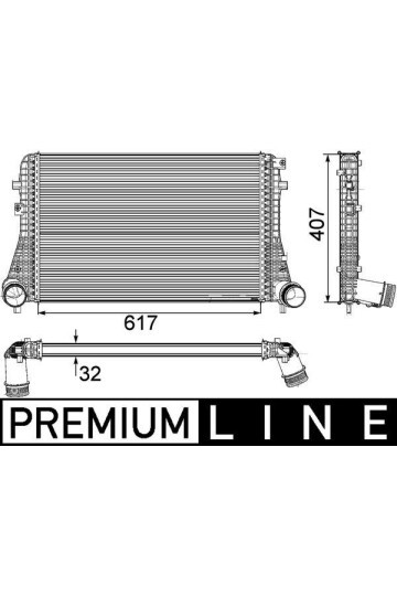 TURBO RADYATÖRÜ INTERCOOLER VW PASSAT 1.6TDI-2.0TDI-2.0TDI 16V 05-10 617x407x32