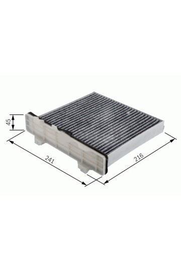 x POLEN FİLTRESİ MITSUBISHI PAJERO II-PAJERO III 00 > OUTLANDER KARBONLU