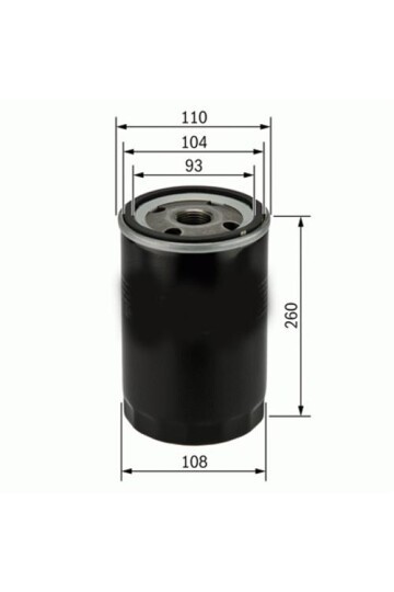 YAĞ FİLTRESİ CUMMİNS 3304232 ZP 69 WP 11102/3-OP 631-LF 3654