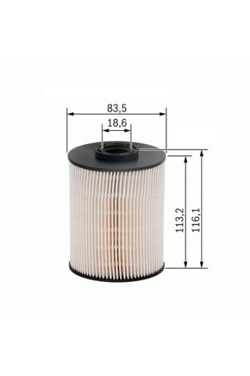 YAKIT FİLTRESİ CADDY III-GOLF V-JETTA III-OCTAVIA-TOLEDO III-LEON-ALTEA-A3 1.9TDI-2.0TDI SU AYRAÇLI