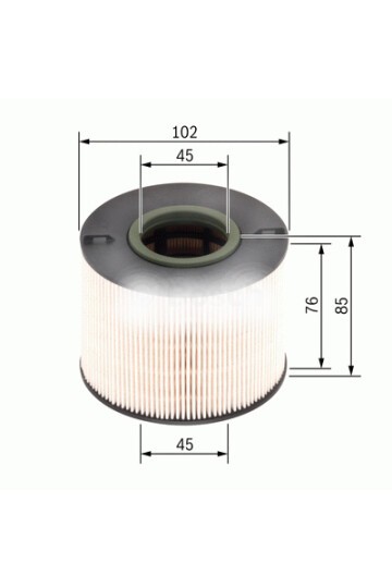 YAKIT FİLTRESİ TOUAREG I 3.0TDI 02-. AUDİ Q7 4L I 3.0 TDI. 4.2 TDI SU AYRAÇLI KAĞIT PU 1033x-PE 973/6-KX 192