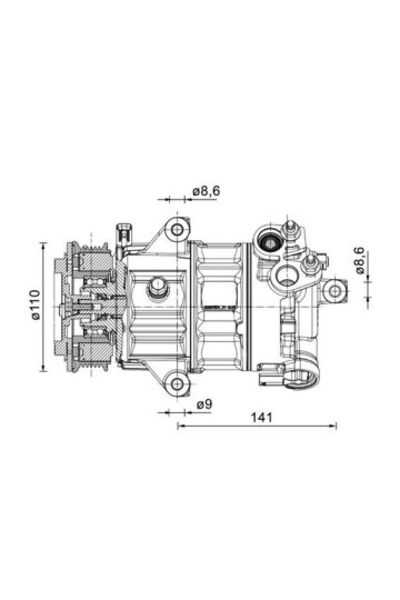 A/C-Kompressor FORD FIESTA/ FOCUS/ FIGO/