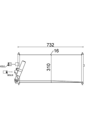 A/C-Kondensator NISSAN ALMERA2.2DCI 100KW