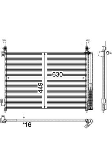 A/C-Kondensator RENAULT KOLEOS / X-TRAIL