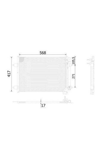 A/C-Kondensator VW PASSAT PETROL