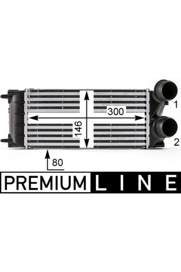 INTERCOOLER BRAZİNG INTERCOOLER A/M 300X145X76 308-3008-5008 1.2-1.6HDI-PARTNER-BERLINGO 1.6HDI 08> 96514