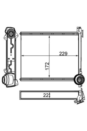 KALORİFER RADYATÖRÜ 308 1.4 16V-1.6 16V 07 > C3 1.4VTI 09 > KİLİMALI-KİLİMASIZ ARAÇLAR İÇİN