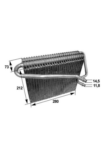 KALORİFER RADYATÖRÜ KLİMA EVAPARATOR ASTRA G-ZAFIRA A 98> 280x212x73