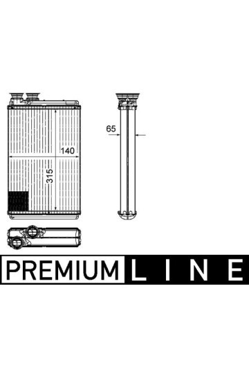 KALORİFER RADYATÖRÜ PARTNER 08> BERLINGO 08> 1.6 HDI-VTI P407 04> C4 06> C5 08> 1.6 HDI-THP 290X129X26