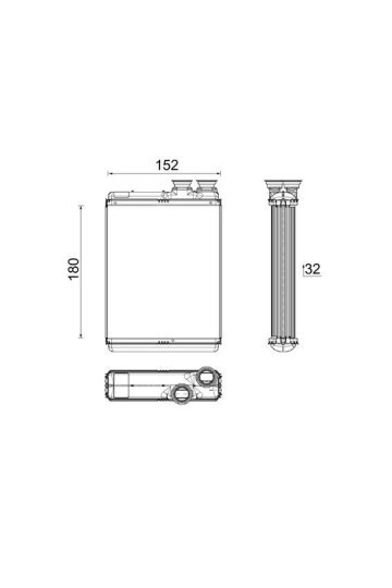 KALORİFER RADYATÖRÜ PEUGEOT P308 13>21 CITROEN C3 09>16 C4 CACTUS 14> DS3 09>15