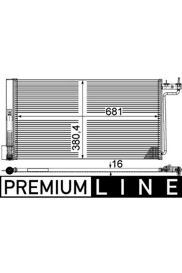 KLIMA RADYATORU FOCUS III 1.6 16V 11 > C MAX - GRAND C MAX 1.6 16V 10 > UZUNLUK: 681MM. GENİŞLİK: 380MM PREMİUM