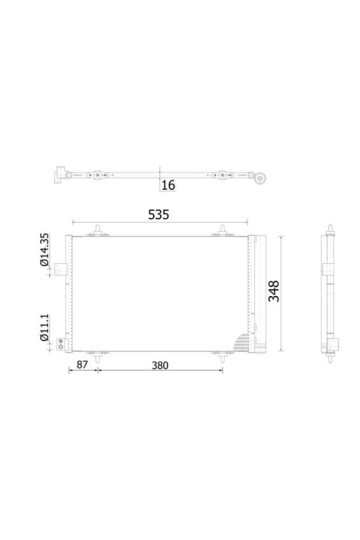 KLİMA RADYATÖRÜ KONDANSÖR P407 04>11 P508 10>18 C5 04>17 1.6-1.8-2.0 VTI-HDI