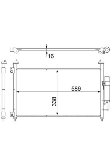 KLİMA RADYATÖRÜ KONDENSER HONDA CIVIC 1.8L R18A VTEC FK2 Hatchback 06-> 1.4L L13Z1 FK1 sport 09-> 2.0L TYPE-R K20Z4 FN2 07->