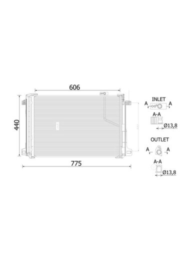 KLIMA RADYATORU MERCEDES W204 S204 C204 C218 W212 A207 C207 X204