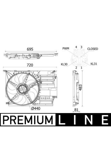 KOMPLE FAN 4 KUTUPLU PREMIUM LINE MINI F55 F56 F57