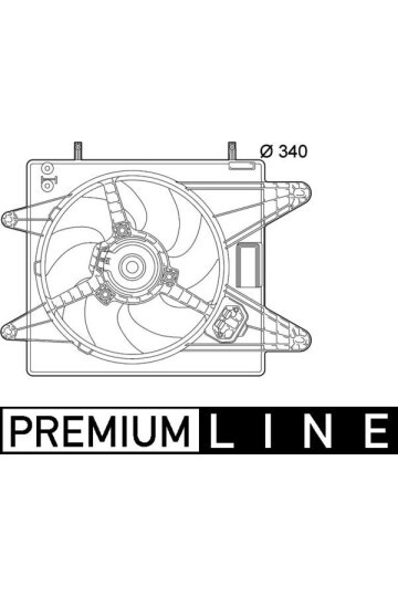 Kühlmittelkühler-/Kondensator-Lüfter FIAT BRAVA/BRAVO 1.6 AC