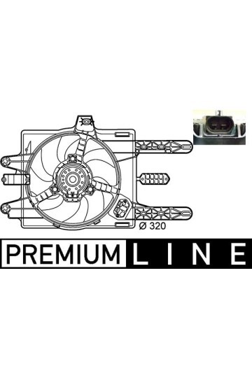 Kühlmittelkühler-/Kondensator-Lüfter LANCIA Y 1.1 AC