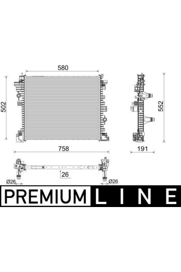 Kühlmittelkühler ALFA ROMEO GIULIA 2.0