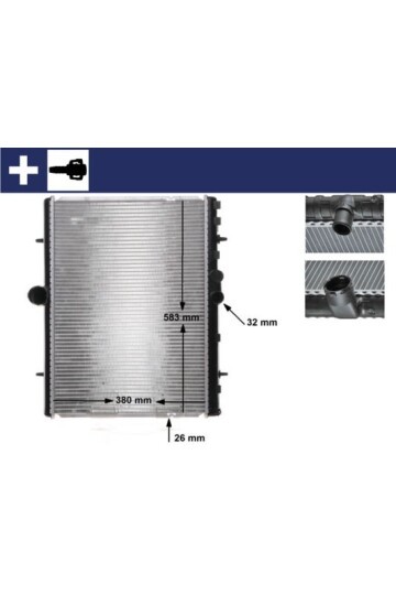 Kühlmittelkühler CITROEN JUMPY/ FIAT SCUDO