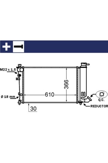 Kühlmittelkühler CITROEN ZX