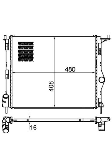 Kühlmittelkühler DACIA LOGAN/ SANDERO -AC
