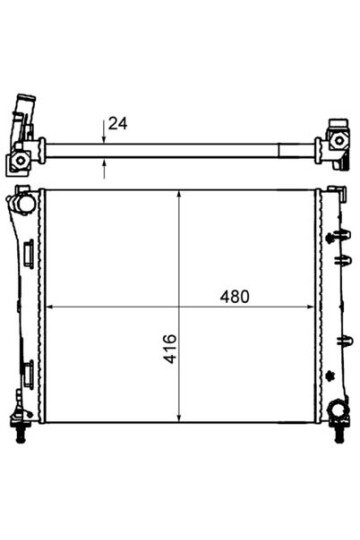 Kühlmittelkühler FIAT 500 1.2
